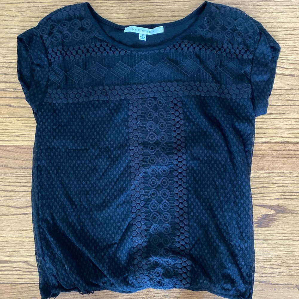 Black sequenced formal shirt